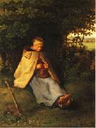 Jean Francois Millet Woman Knitting USA oil painting artist